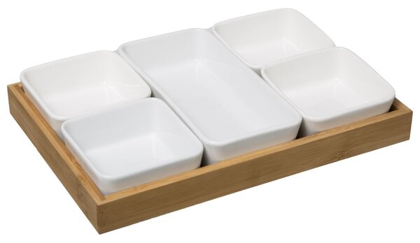 Keramická servírovacia miska Serv 28x19 cm sada 5ks