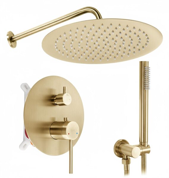 Podomietková sprchová súprava Rea Foss Clif Brush Gold + BOX