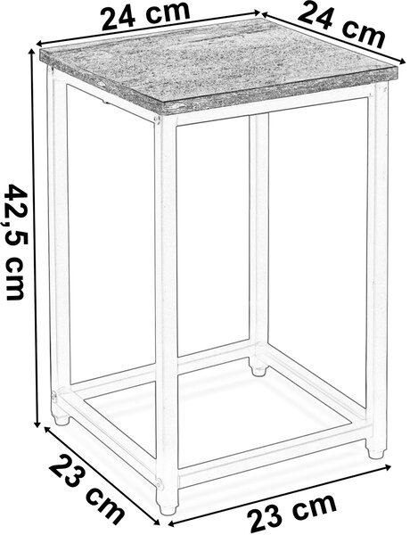 ARBEN CRAFT loft štýlový stojan na kvety 40 cm