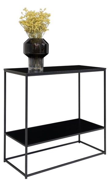 Čierny konzolový stolík s čiernou doskou 80x36 cm Vita – House Nordic
