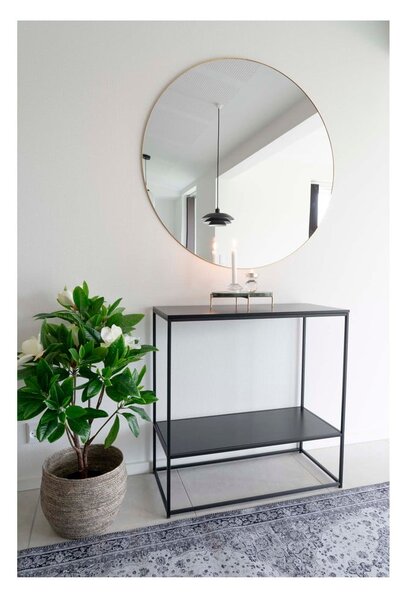 Čierny konzolový stolík s čiernou doskou 80x36 cm Vita – House Nordic