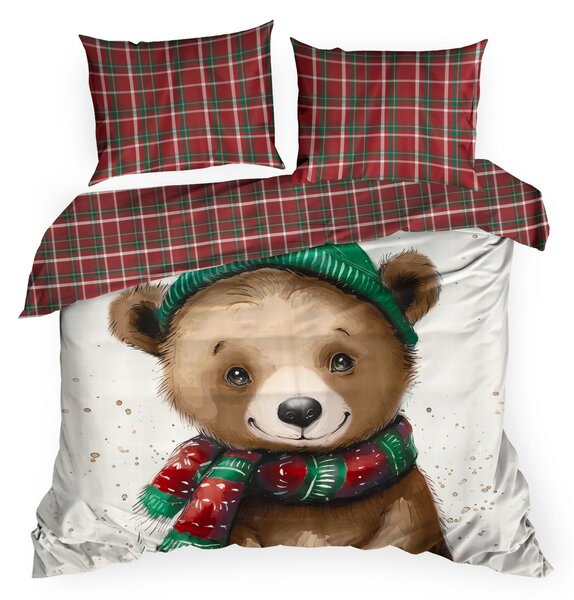 VIANOČNÉ OBLIEČKY Z MIKROVLÁKNA CUDDLE 200X220 CM, 2 KS 70X80 CM VZOROVANÉ