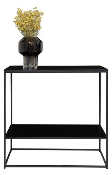 Čierny konzolový stolík s čiernou doskou 80x36 cm Vita – House Nordic