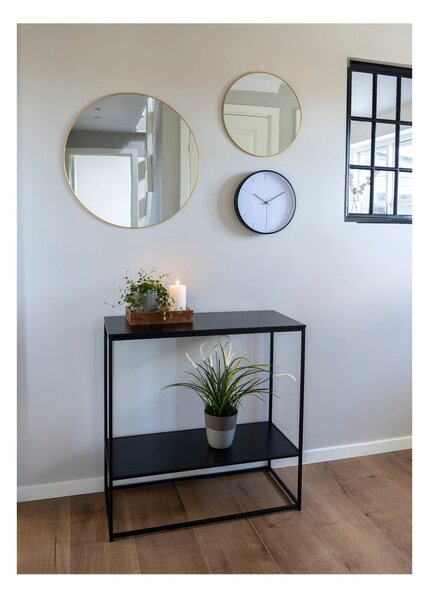 Čierny konzolový stolík s čiernou doskou 80x36 cm Vita – House Nordic