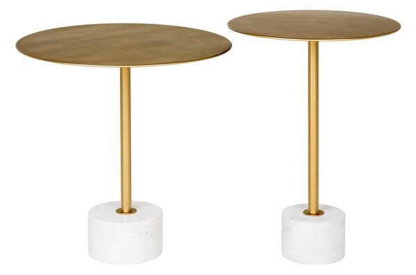 Kovový okrúhly odkladací stolík ø 51 cm Lecco – House Nordic
