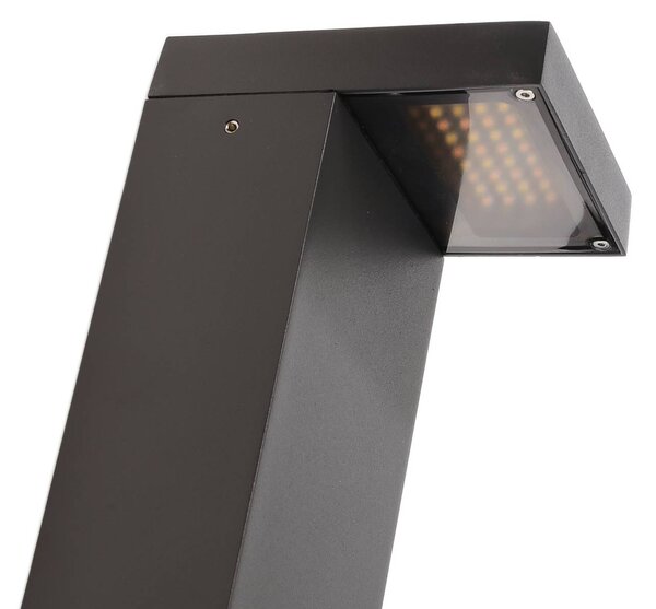 Deko-Light chodníkové LED svetlo Lerna 1000 tmavošedé výška 100 cm 7,4 W, Čierna, Hliník, Moderný, Osvetlenie príjazdovej cesty