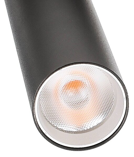 LED lištový reflektor Slim 1-fázový, čierny, hliník, 5 W, 2 700 K, Čierna, Obývacia izba / jedáleň, Hliník, Moderný, Koľajnicový systém