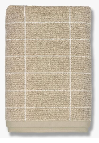 Béžový bavlnený uterák 50x100 cm Tile Stone - Mette Ditmer Denmark