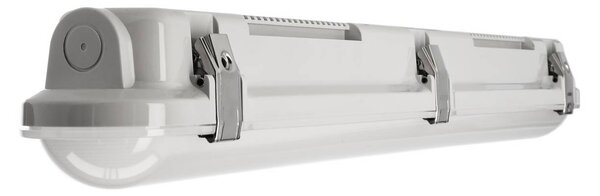 LED svietidlo do vlhkých priestorov Tri Proof, dĺžka 61 cm, 10 W, 4 000 K, Hliník / sivá / zinok, Plast, Stropné svetlo