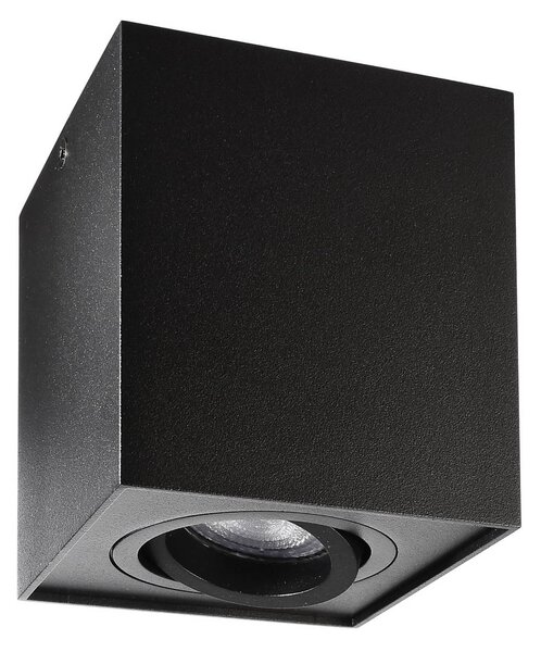 Stropné bodové svetlá Bengala hranatý, čierny, hliník, GU10, otočný, Čierna, Obývacia izba / jedáleň, Hliník, Moderný, Stropné svetlo