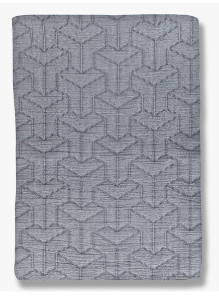 Tmavo šedý prehoz z recyklovanej bavlny na dvojlôžko 220x250 cm Trio - Mette Ditmer Denmark