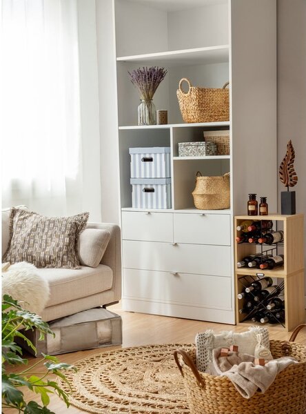 Vákuový/vystužený látkový úložný box na oblečenie 56x56x16,5 cm Granit – Compactor