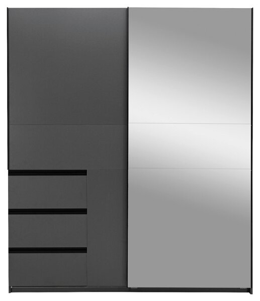 SKRIŇA S POSUVNÝMI DVERAMI, grafitová, 175/210/61,5 cm P & B - Skrine, Online Only