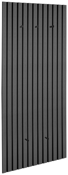 VEŠIAKOVÝ PANEL, sivá, čierna, 50/125/7 cm Xora - Vešiakové steny