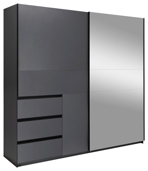 SKRIŇA S POSUVNÝMI DVERAMI, grafitová, 215/210/61,5 cm P & B - Skrine, Online Only