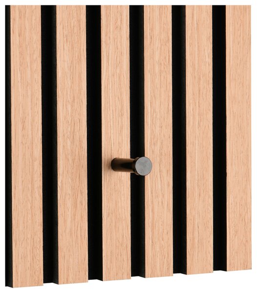 VEŠIAKOVÝ PANEL, čierna, dub artisan, 60/30/7 cm Xora - Vešiakové steny