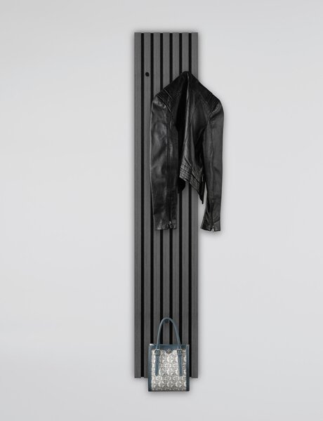 VEŠIAKOVÝ PANEL, sivá, čierna, 25/160/7 cm Xora - Vešiakové steny