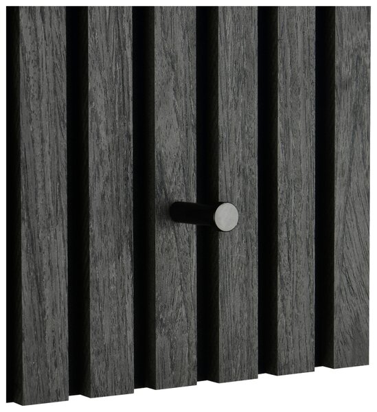 VEŠIAKOVÝ PANEL, sivá, čierna, 60/30/7 cm Xora - Vešiakové steny