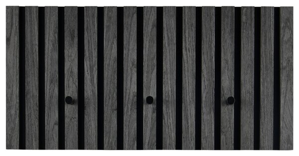 VEŠIAKOVÝ PANEL, sivá, čierna, 60/30/7 cm Xora - Vešiakové steny