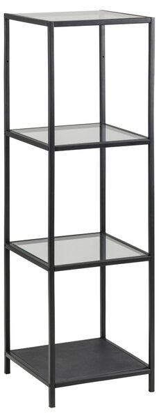 REGÁL, čierna, oceľ, 37/119,5/35 cm - Online Only drobný nábytok, Online Only