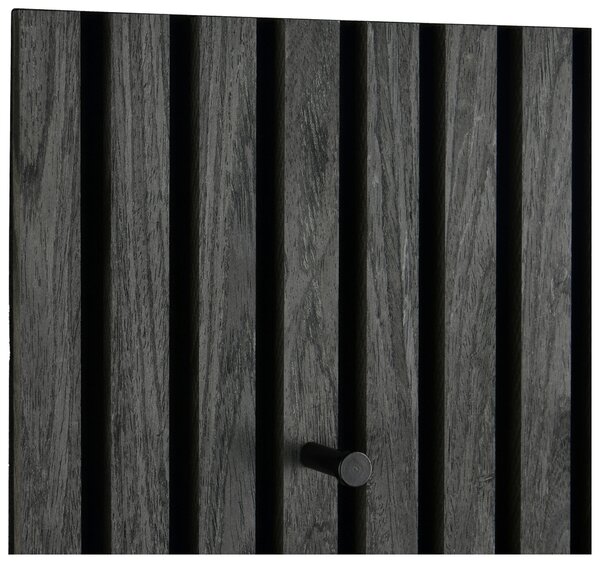 VEŠIAKOVÝ PANEL, sivá, čierna, 60/30/7 cm Xora - Vešiakové steny