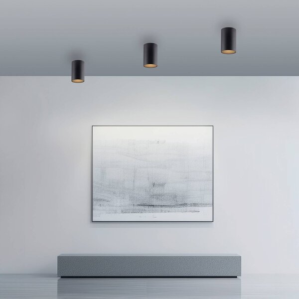 PURE stropné LED svetlo do kúpeľne Point, čierne Ø 6 cm, kov, IP44, Čierna, Kúpeľňa, kov, Moderný, Závesné svietidlo