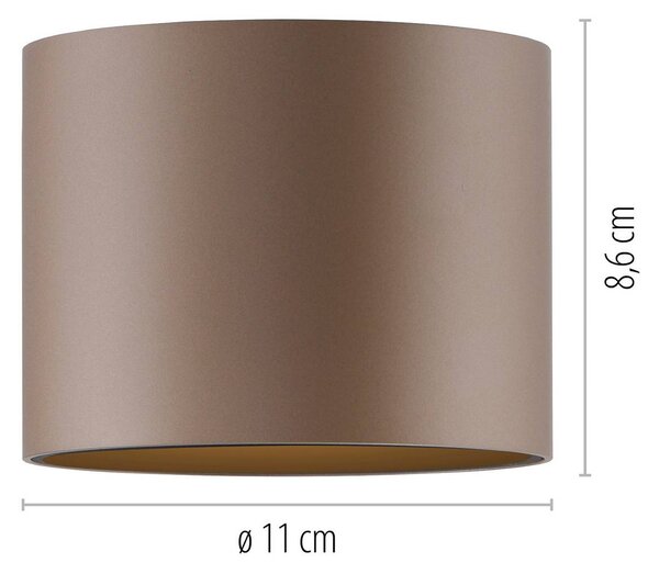PURE Stropné LED svetlo do kúpeľne Point, bronzová farba, Ø 18 cm, IP44, Hnedá / staromosadz, Kúpeľňa, kov, Moderný, Závesné svietidlo