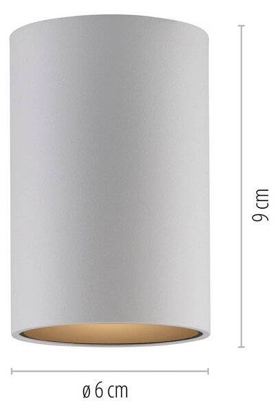 PURE Stropné LED svetlo do kúpeľne Point, biele, Ø 6 cm, kov, IP44, Biela / opálová, Kúpeľňa, kov, Moderný, Závesné svietidlo
