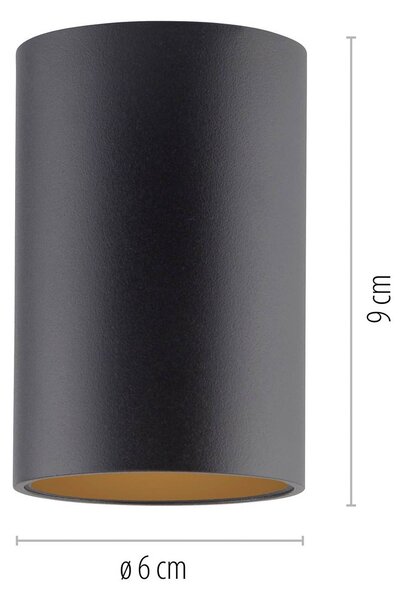 PURE stropné LED svetlo do kúpeľne Point, čierne Ø 6 cm, kov, IP44, Čierna, Kúpeľňa, kov, Moderný, Závesné svietidlo