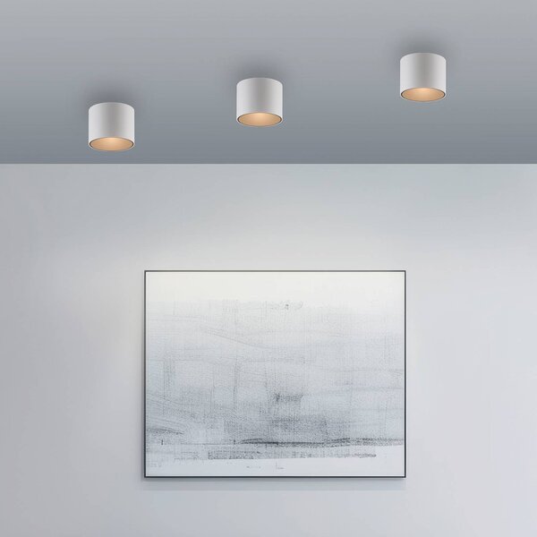 PURE stropné LED svetlo do kúpeľne Point, biele, Ø 18 cm, kov, IP44, Biela / opálová, Kúpeľňa, kov, Moderný, Závesné svietidlo