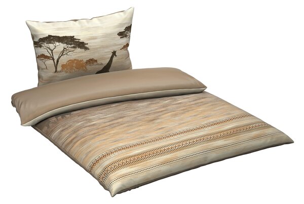 OBOJSTRANNÁ POSTEĽNÁ BIELIZEŇ, satén, taupe, 140/200 cm Esposa - Obliečky & plachty