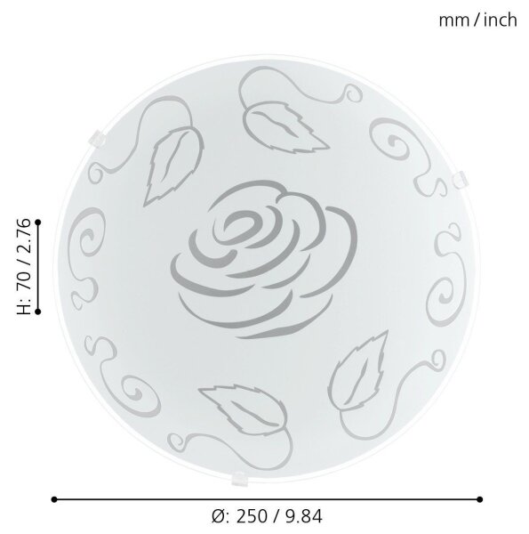 Eglo 89238 - Stropné svietidlo MARS 1 1xE27/60W/230V