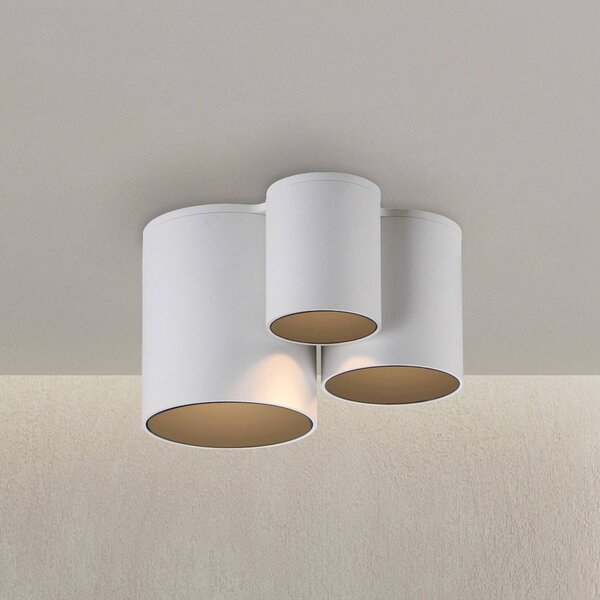 PURE stropné LED svetlo do kúpeľne Point, biele, dĺžka 18 cm, 3-pl., Biela / opálová, Kúpeľňa, kov, Moderný, Stropné svetlo