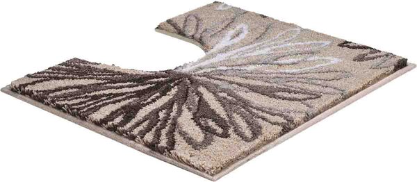 GRUND ART - Kúpeľňový koberec taupe-béžová Rozmer: 50x60 cm s výrezom pre WC