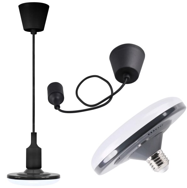 LED Závesné svietidlo KIKI 1xE27/10W/230V čierne