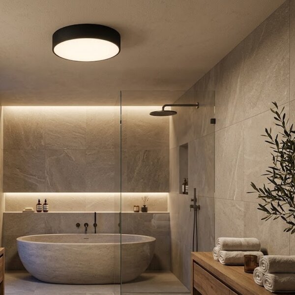 Rabalux 7897 Tartu stropné exteriérové svietidlo LED D175mm 18W/1800lm 2800-4000-6000K IP44 čierna