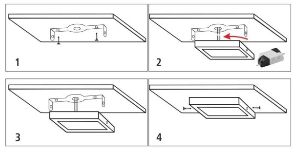 LED Stropné svietidlo LED/12W/230V 4200K 16,3x16,3 cm biela