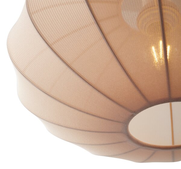 Japandi závesná lampa béžová s látkovým tienidlom 2-svetlá - Bida