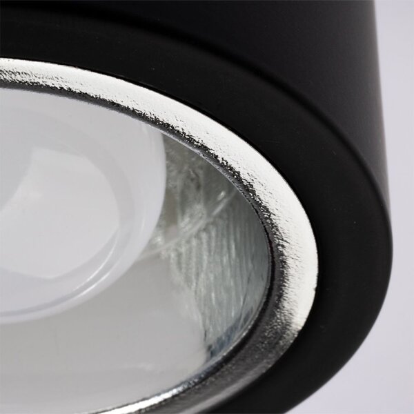 Bodové svietidlo JUPITER 1xE27/20W/230V pr. 13 cm čierna
