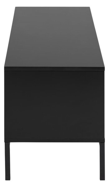 Čierny TV stolík v dekore jaseňa 140x45 cm Seaford – Actona