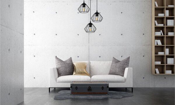 Luster na lanku CEED 3xE27/60W/230V čierna