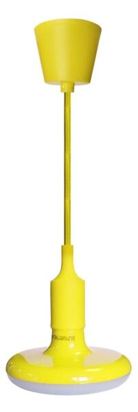 LED Luster na lanku 1xE27/15W/230V 6000K žltá