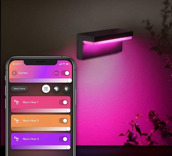 Philips 17456/30/P7 - LED RGB Vonkajšie nástenné svietidlo Hue NYRO LED/13,5W/230V