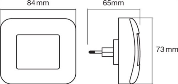 Osram - LED nočné svetlo s čidlom súmraku LUNETTA LED/0,2W/230V