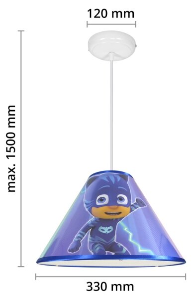 Detský luster na lanku PJ MASK 1xE27/40W/230V