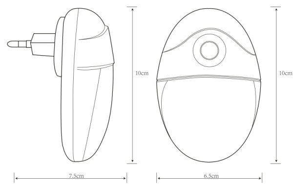 Globo 31934W - LED Orientačné svietidlo do zásuvky CHASER 4xLED/0,6W/230V