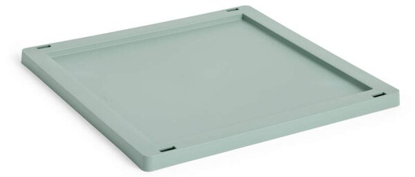 HAY Plastové veko Colour Crate Medium Square/Cube, sage green