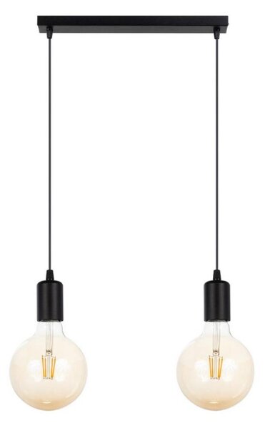 Luster na lanku MIROS 2xE27/60W/230V čierna