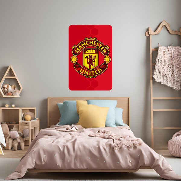 60x90cm Manchester United FC - textilná nálepka na stenu