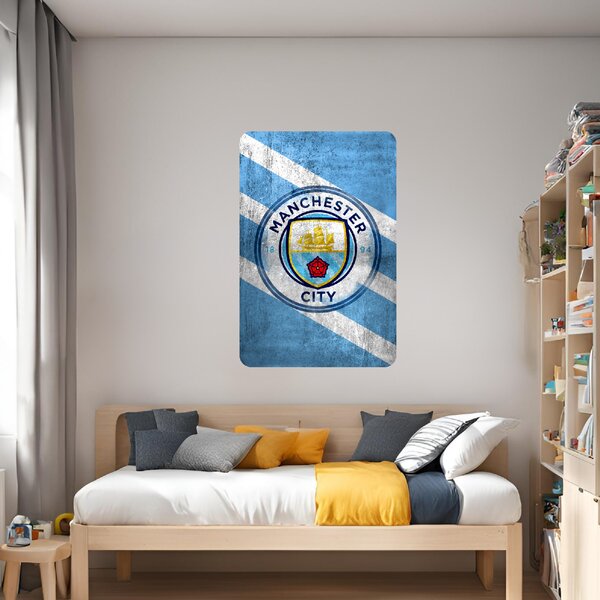 60x90cm Manchester City FC - textilná nálepka na stenu
